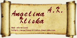Angelina Kliska vizit kartica